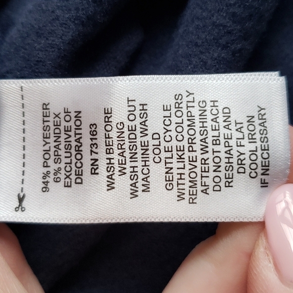 Cupio Women's Long Sleeve Ruffle Chest Knit Top Navy - Size XL - Picture 7 of 7